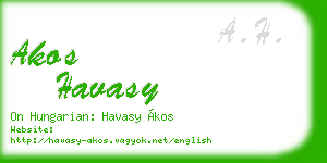 akos havasy business card